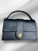 GRAND SAC EN CUIR NOIR RECTANGULAIRE AVEC POIDS AKAN