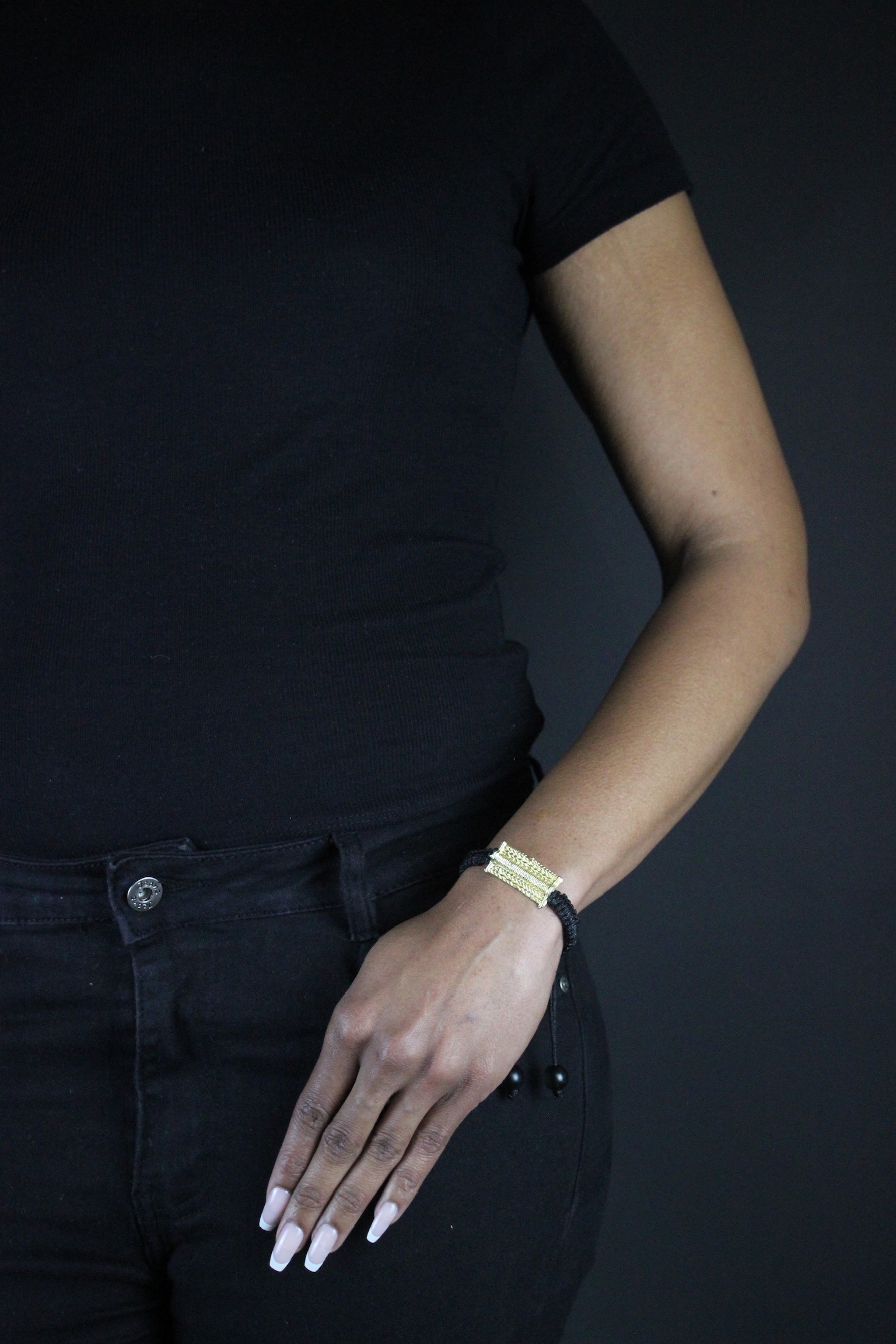 Bracelet cordon et Poids Akan