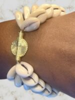 bracelet en Poids Akan avec cauris