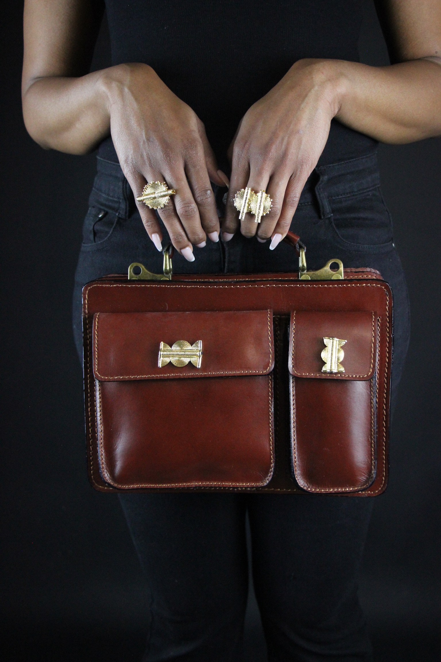 Cartable Akan Prestige marron