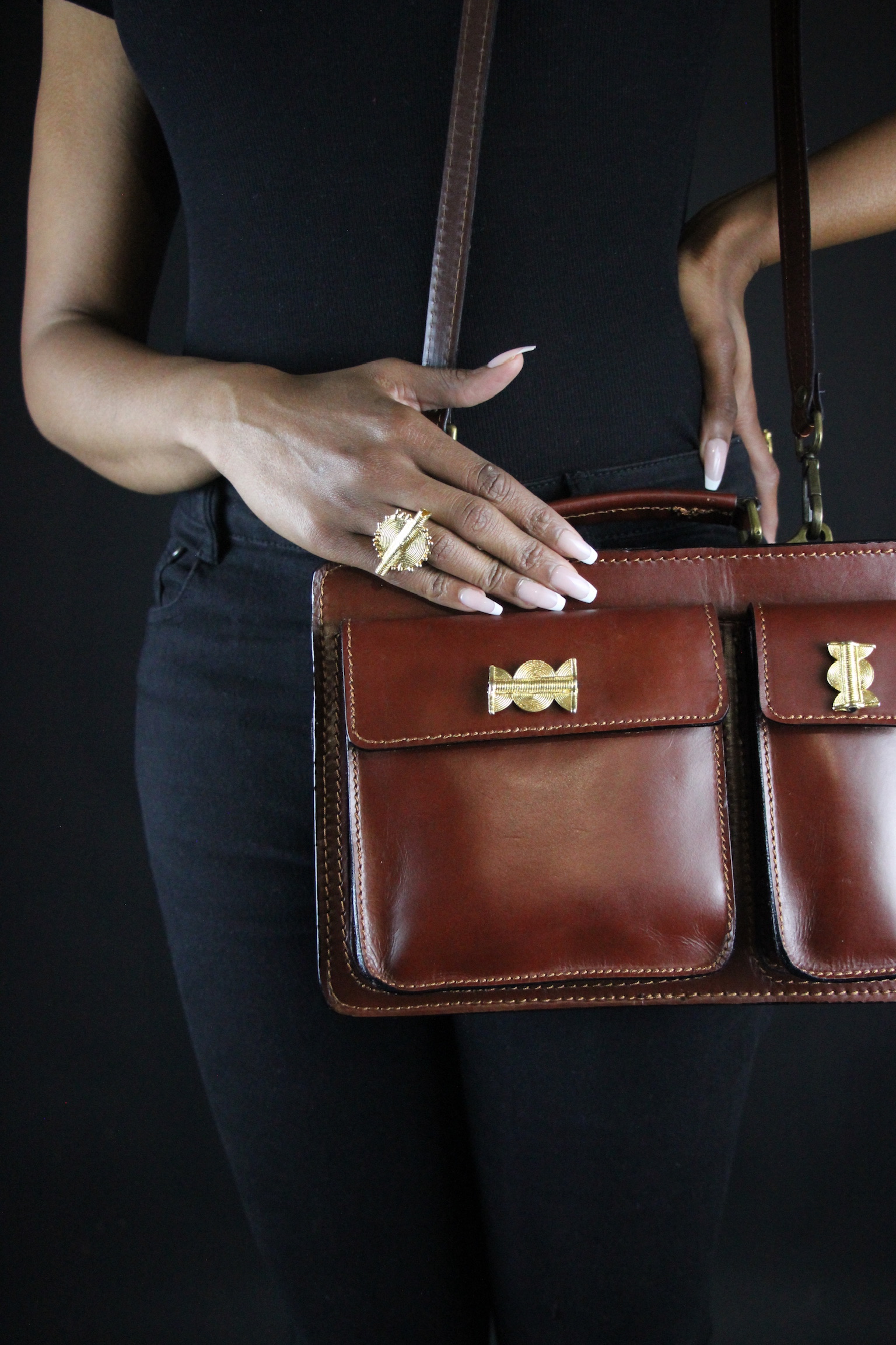 Cartable Akan Prestige marron