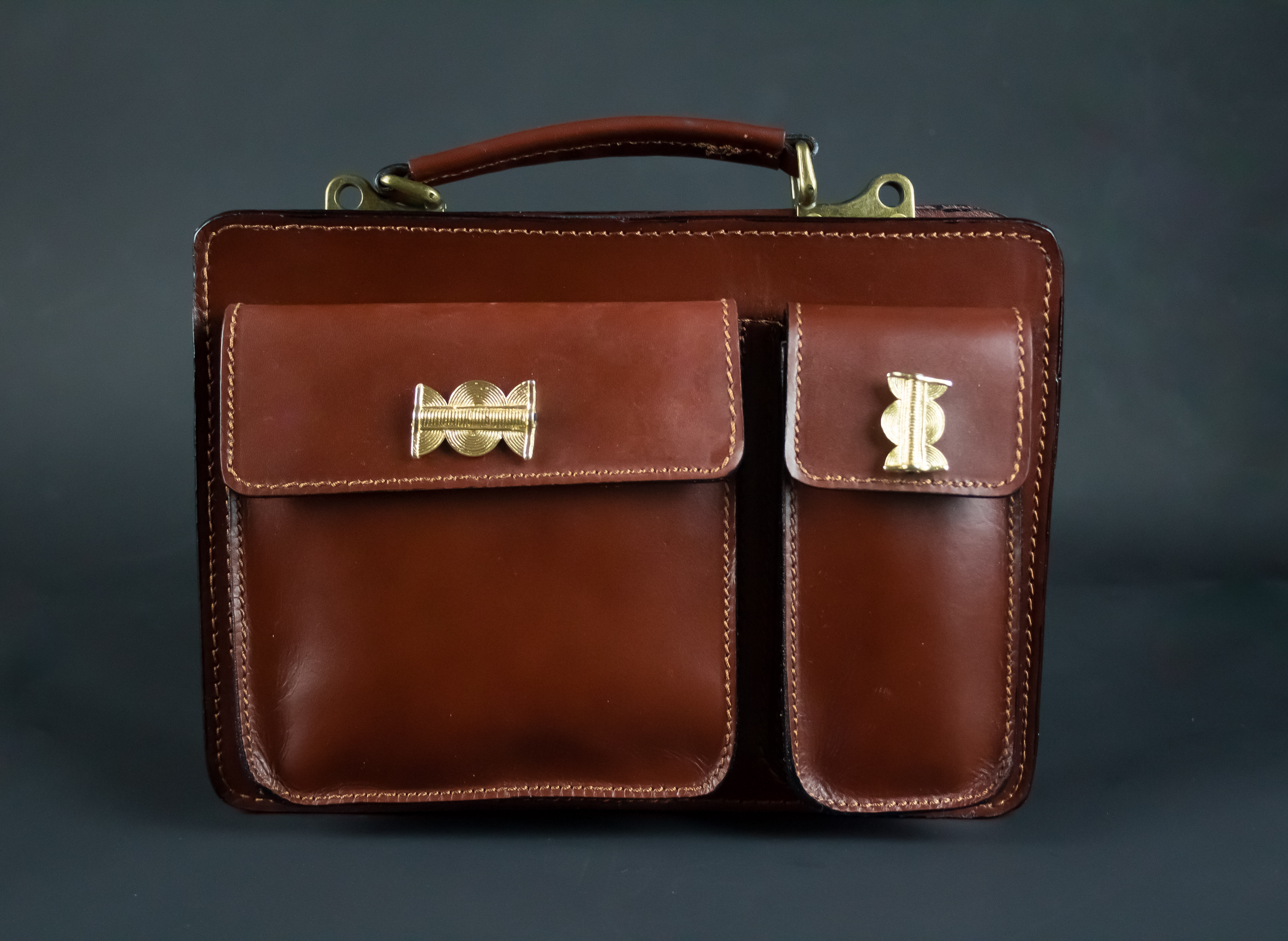 Cartable Akan Prestige marron