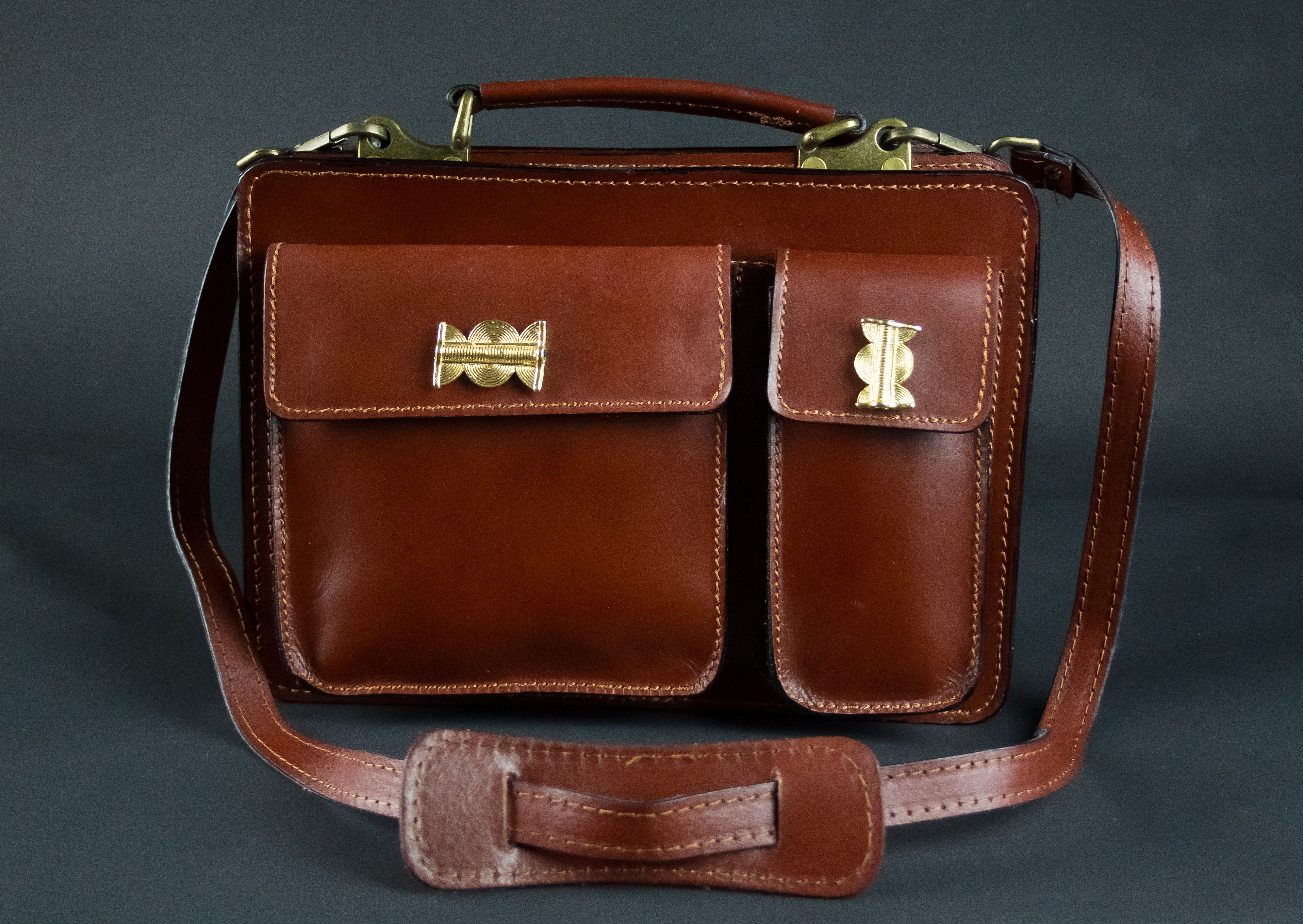 Cartable Akan Prestige marron