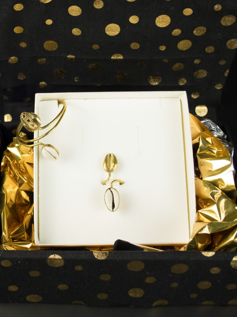 Coffret Bague et Bracelet – Coffret Cauris Jumeaux