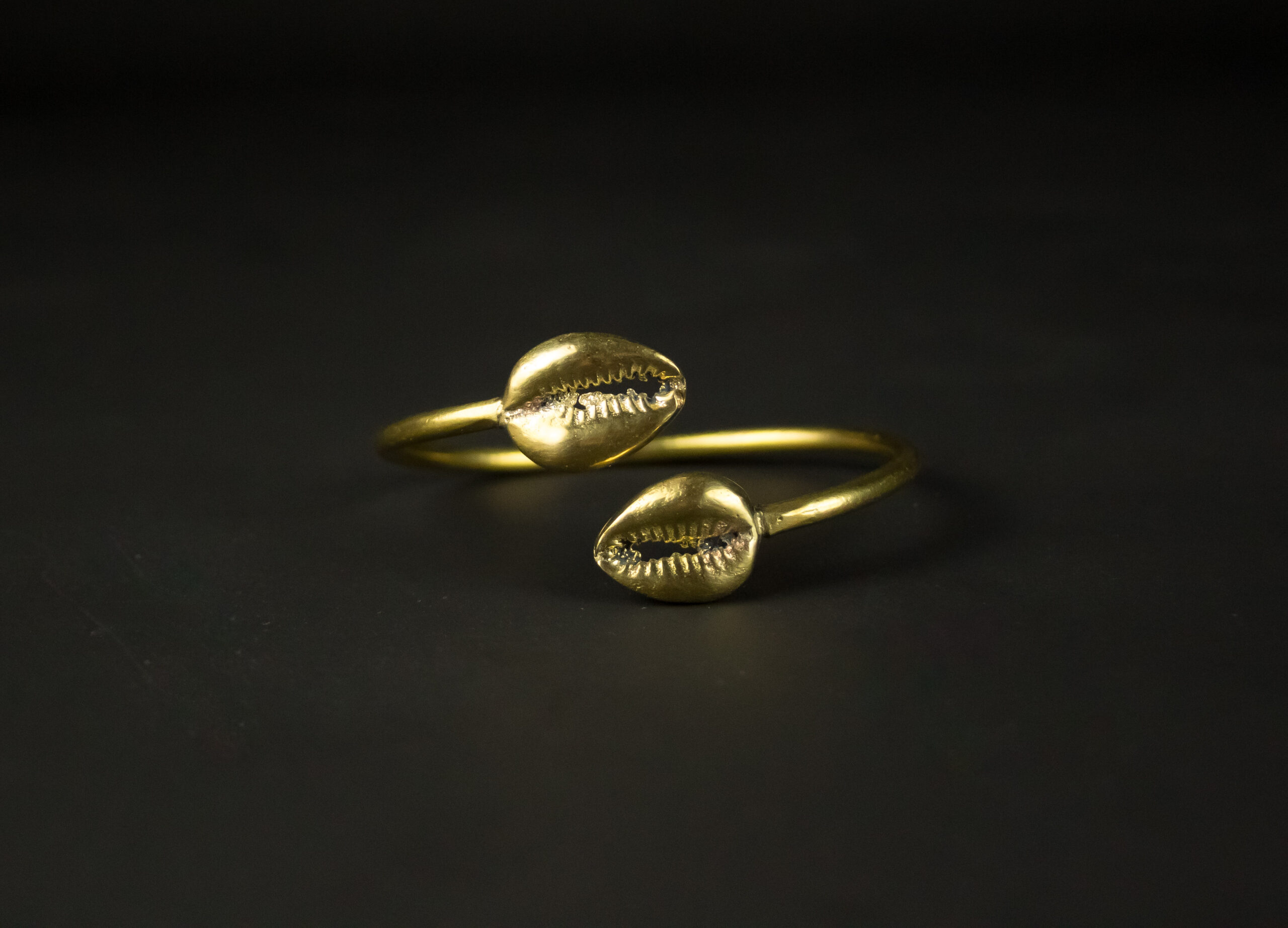 Coffret Bague et Bracelet - Cauris en bronze – Bague Cauris jumeaux