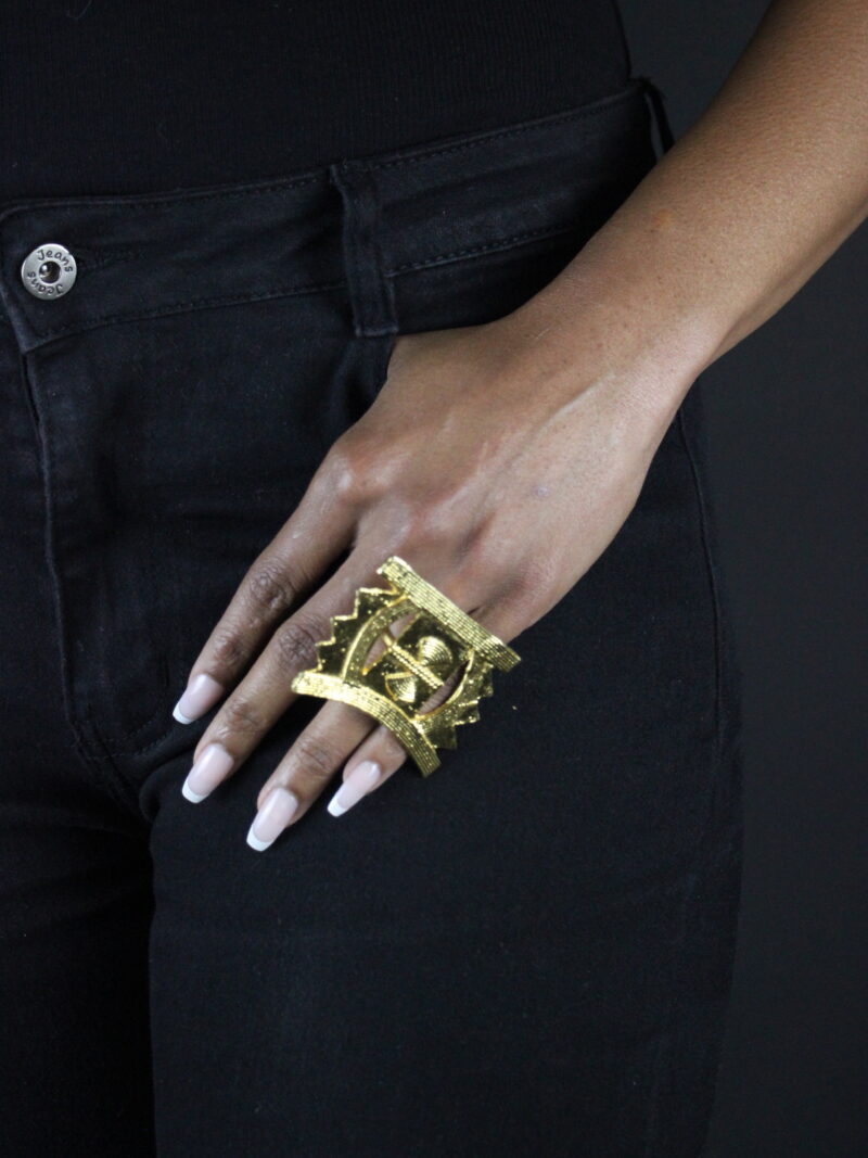 Bague en Poids Akan grand Trône - Bague unisexe