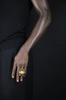 Bague en Poids Akan rectangulaire