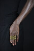 Bague en Poids Akan rectangulaire - Grand format - Pièce unique