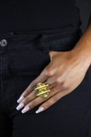 Bague en Poids Akan - Double soleil - Bijou unisexe