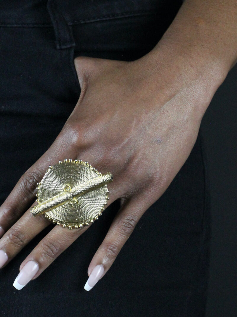 Bague en Poids Akan-Grande Bague Soleil