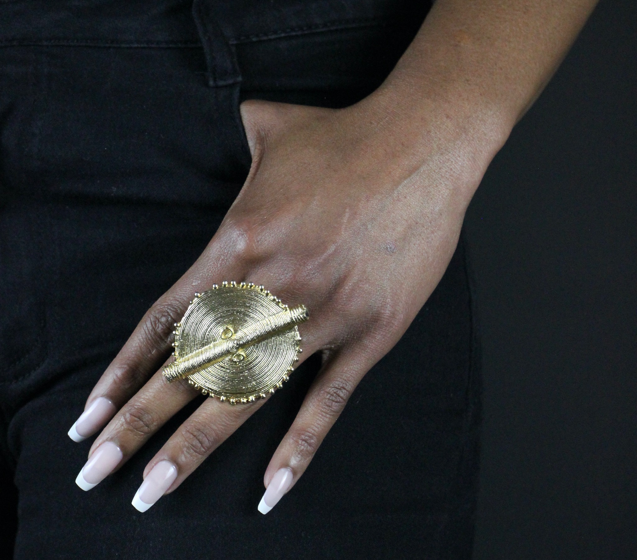 Bague en Poids Akan-Grande Bague Soleil