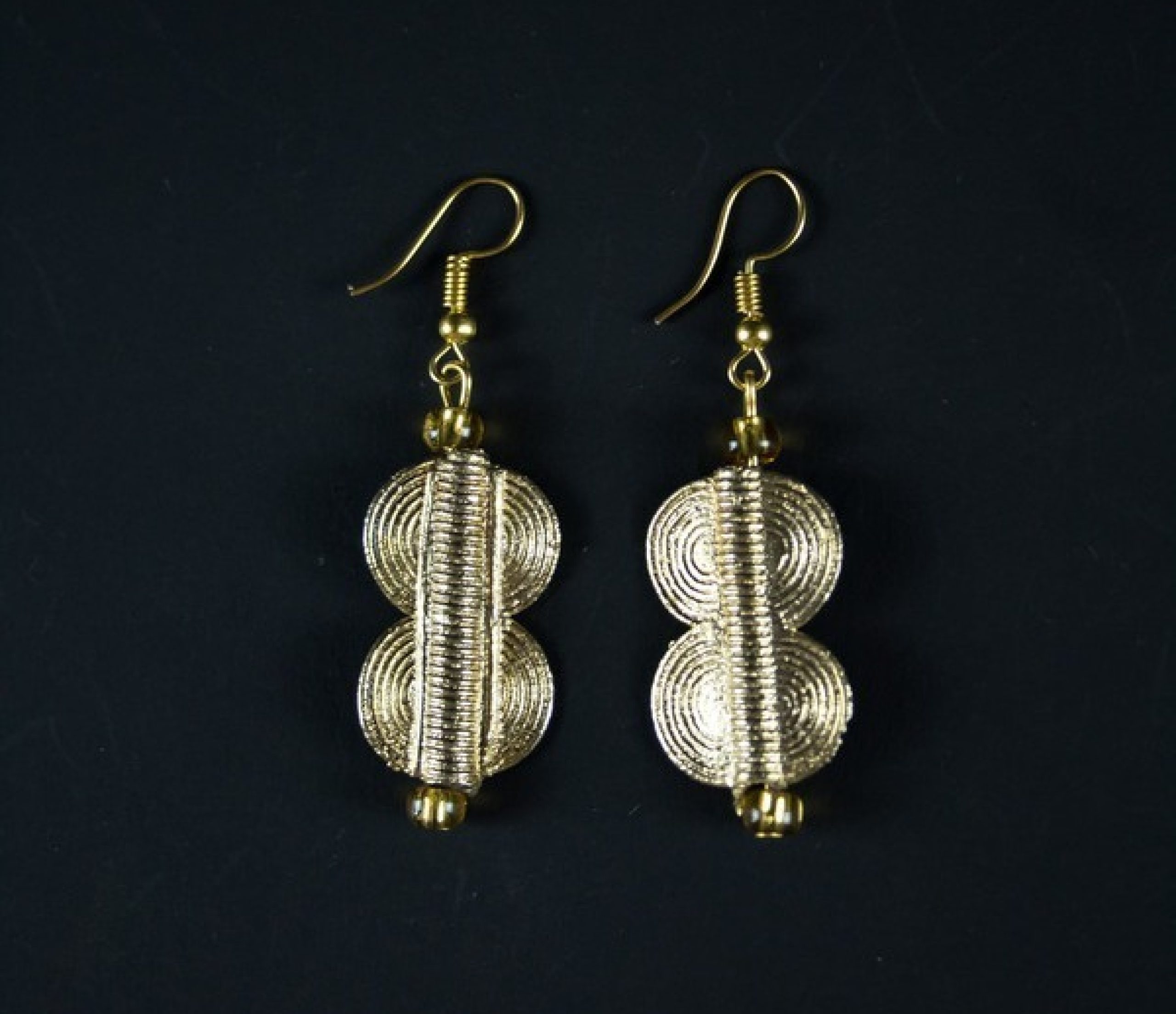 Jojo Creation_Boucles d’oreilles en Poids Akan 1